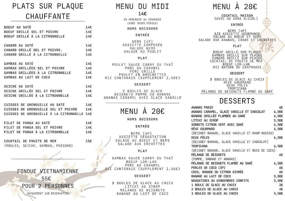 Paradis d’Asie - Menu Image 1